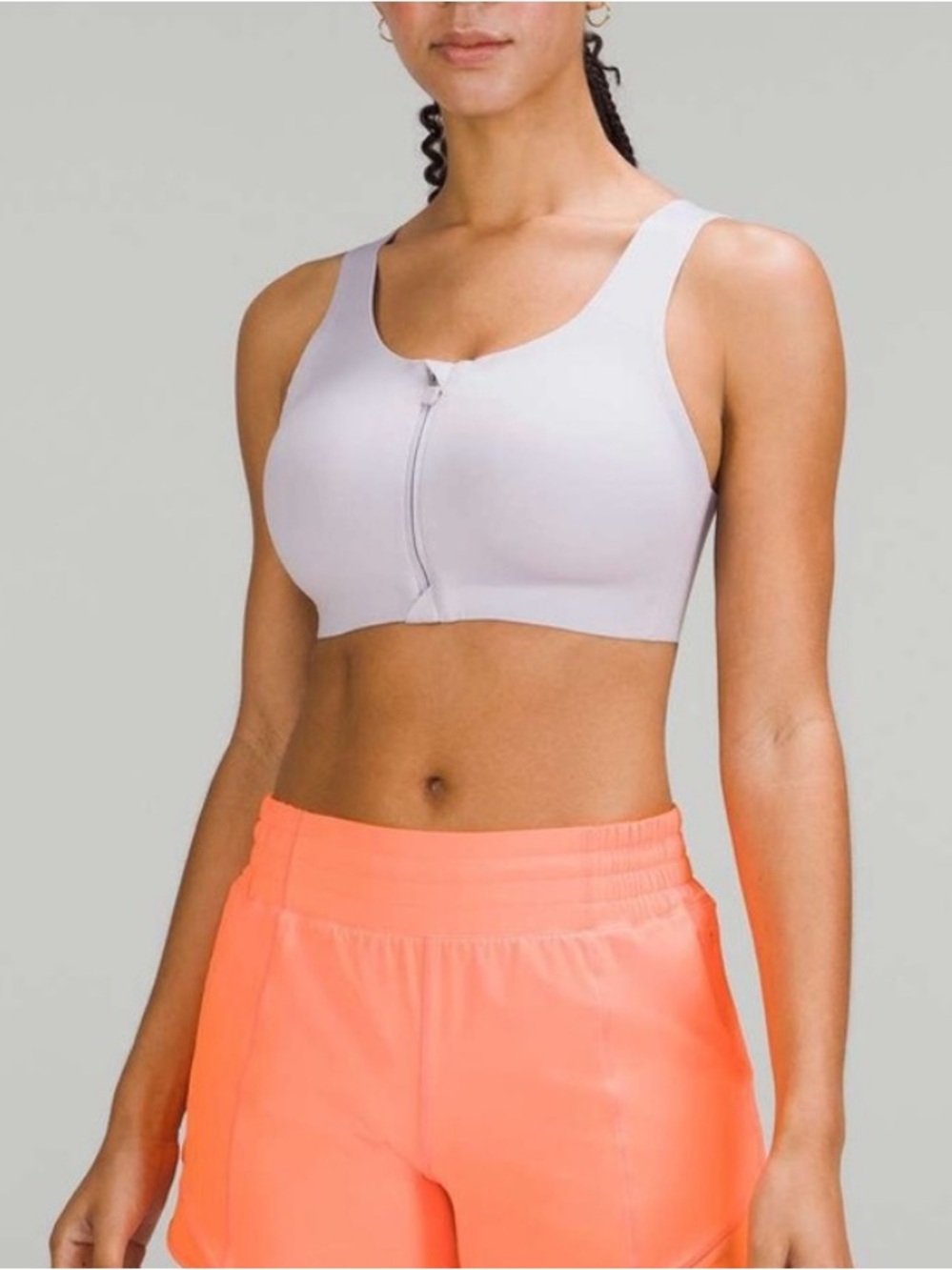 Lululemon Enlite Front-Zip Bra - Faint Lavender